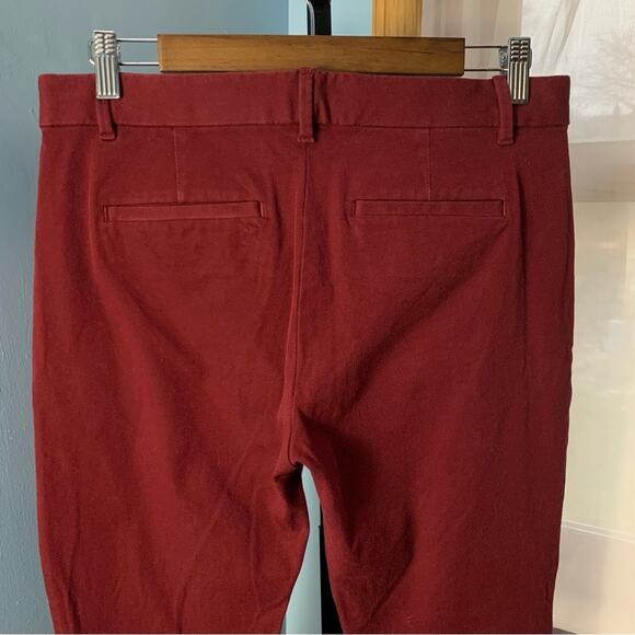 GAP Burgundy Signature Skinny Ankle Pants Size 10 - Picture 7 of 7